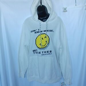 Smiley World Women’s Graphic Sweatshirt Hoodie, Nwt, Sz L